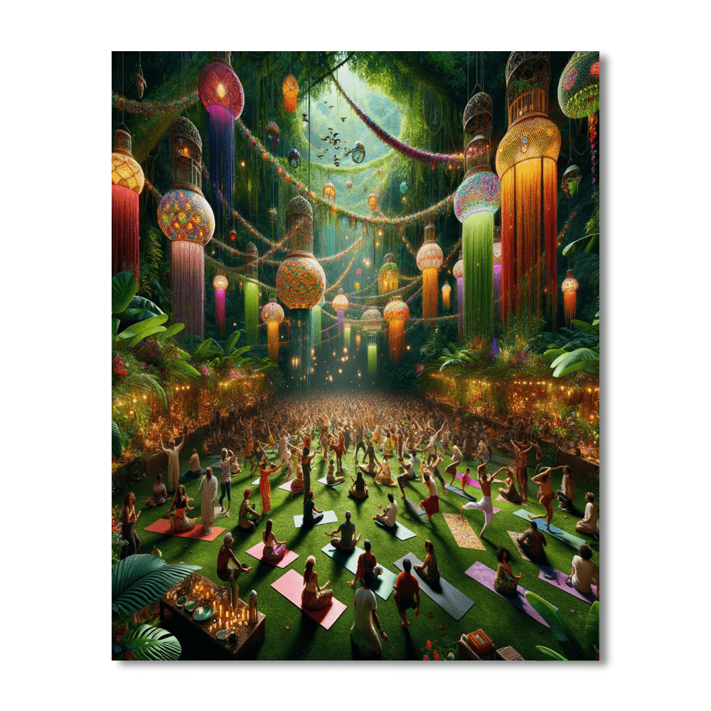 Jungle Party Festival - Costa Rica Paint By Color