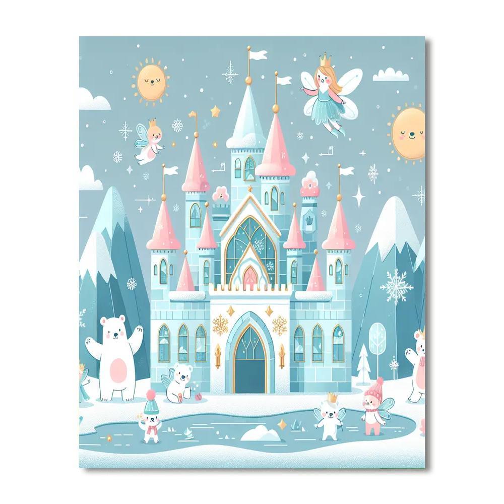 Frozen Ice Palace Paint By Numbers Art