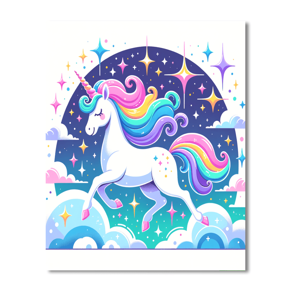Dazzling Stardust Unicorn Paint By Color