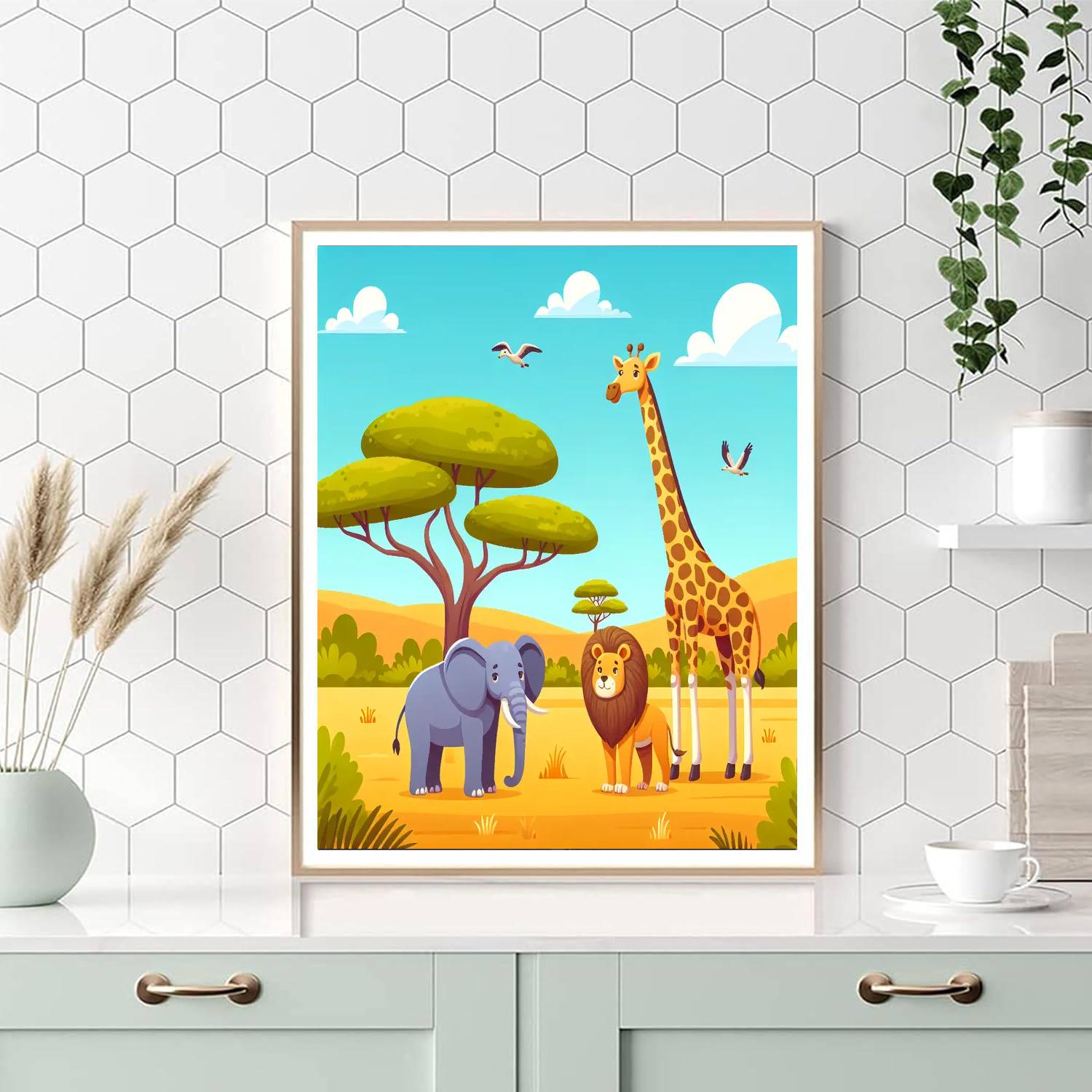 Safari Wonders DIY Paint By Numbers
