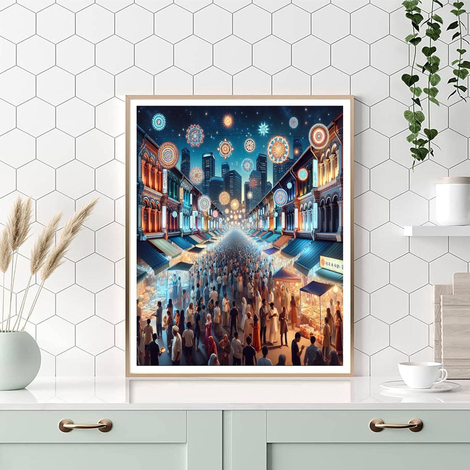 Diwali Lights Festival - Singapore Painting Number Kit