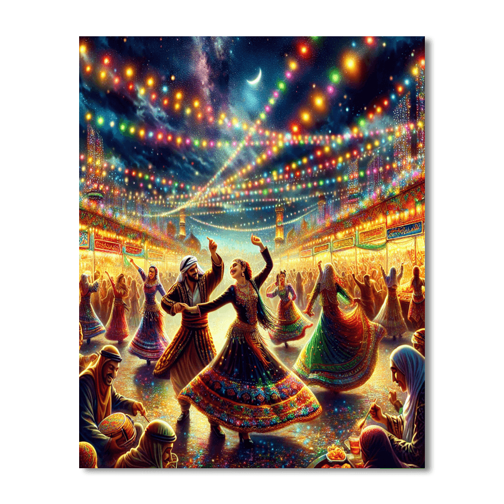 Charming Festival Of Lights Paint By Numbers Kits