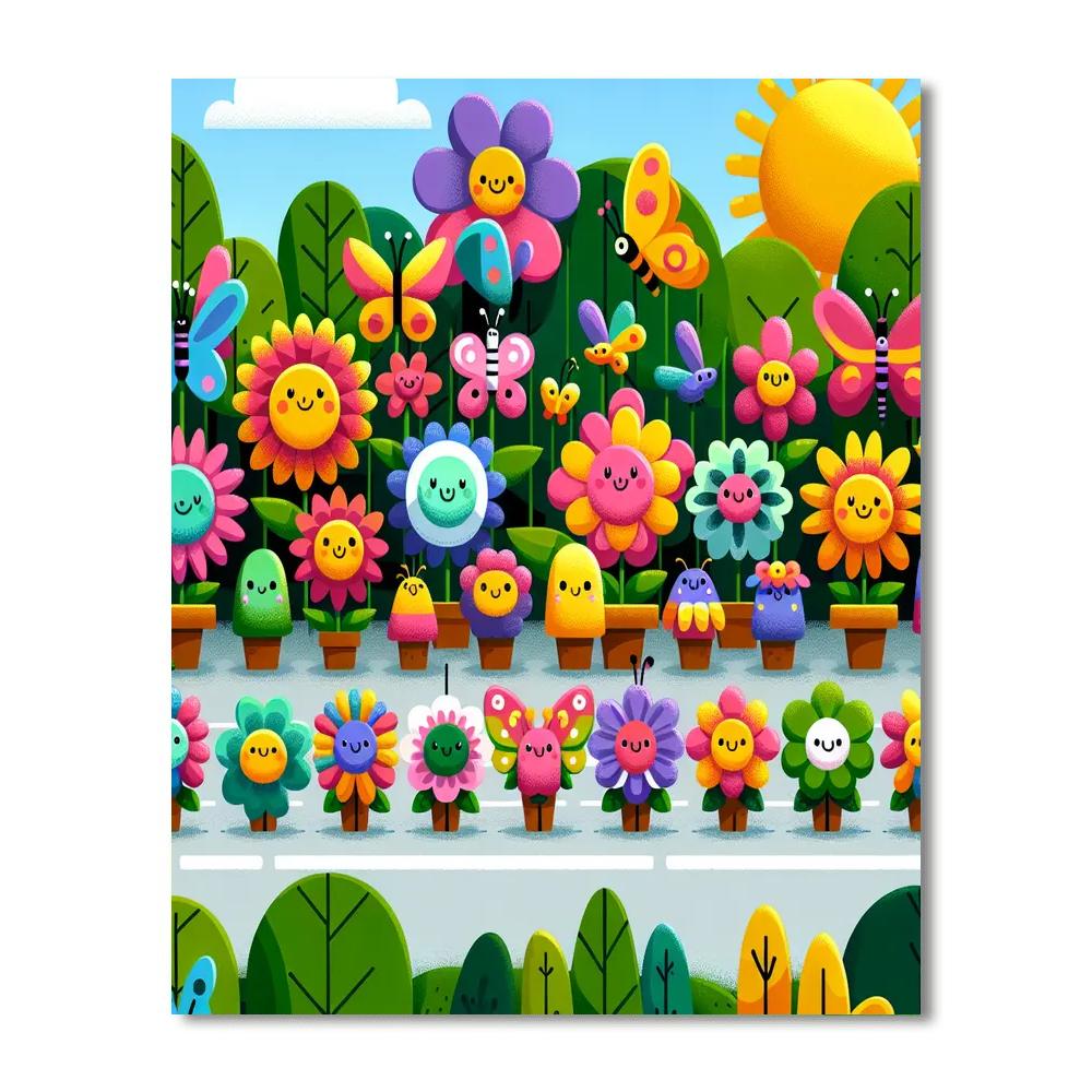 Colorful Garden Parade Paint By Numbers