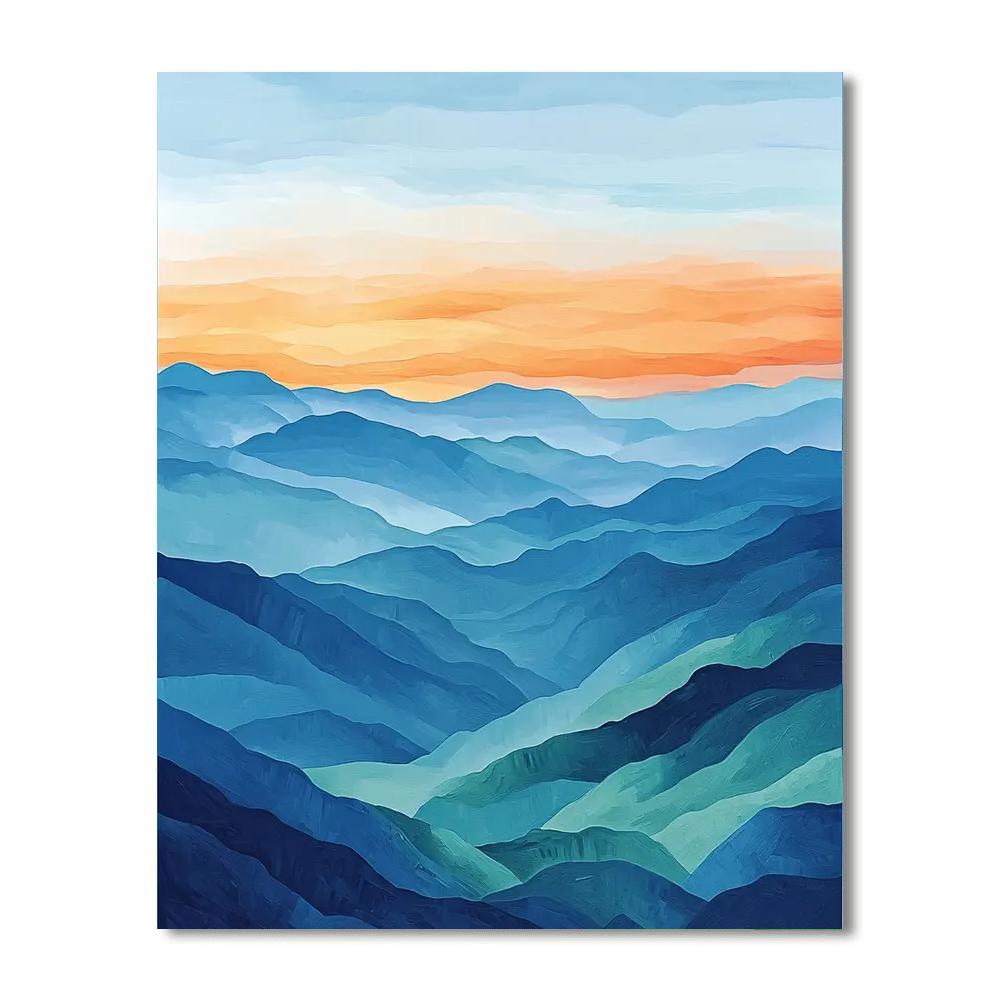 Paul Cézanne Inspired Harmonious Mountain Serenity  Painting By Numbers Kit