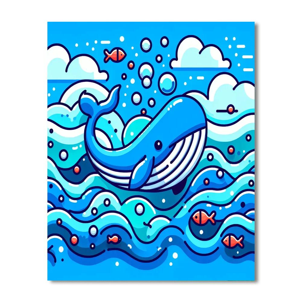Whale’s Ocean Journey Numbered Painting Kits