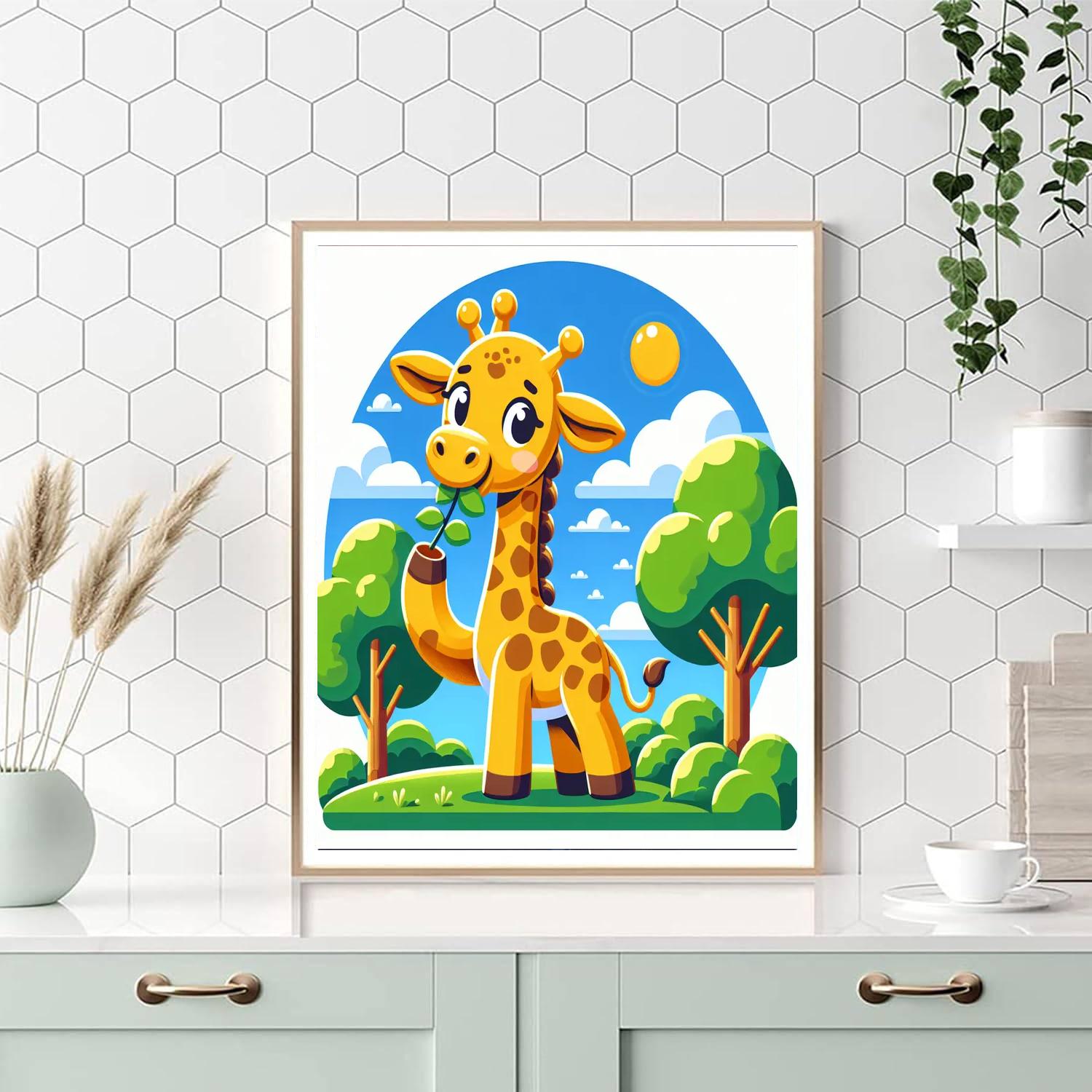 Happy Giraffe Paint By Number