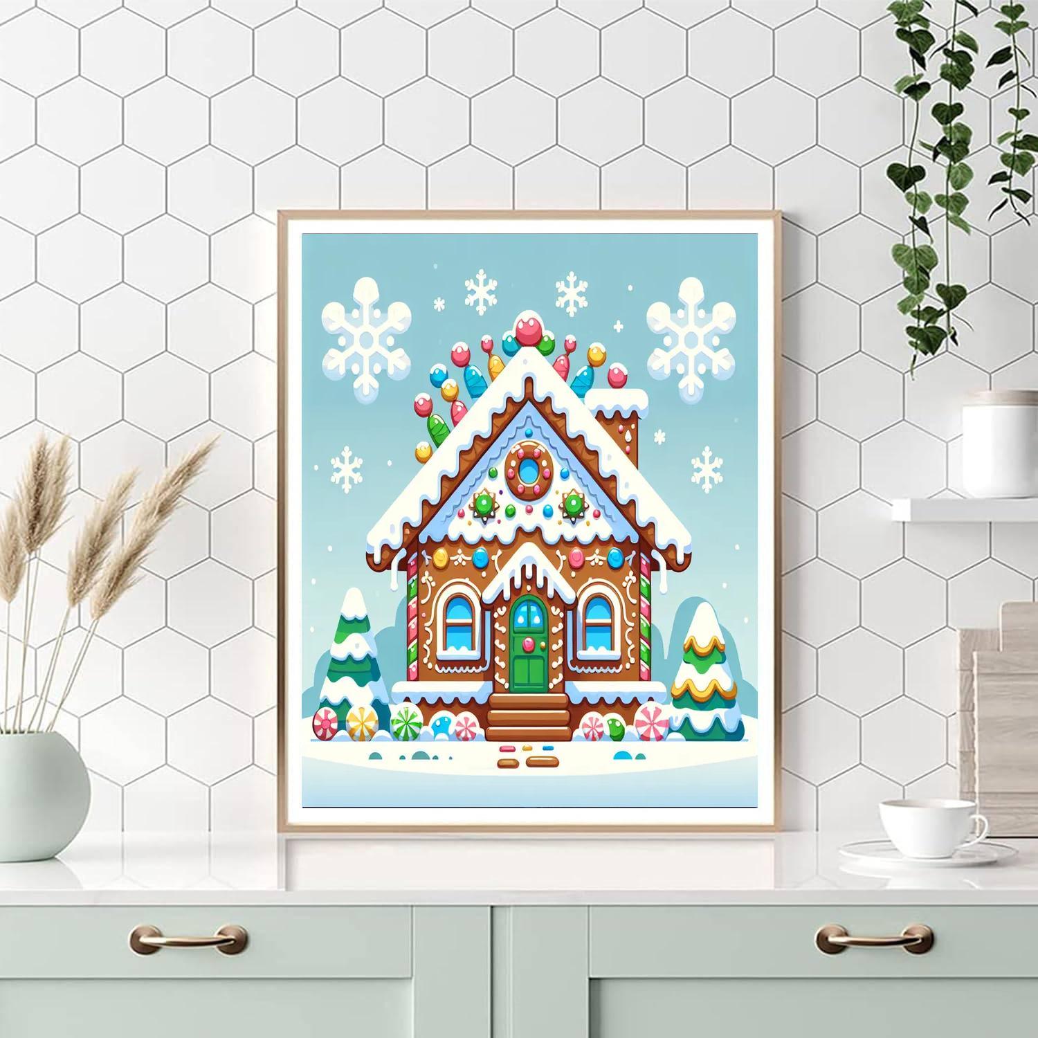 Charming Gingerbread House Paint By Number