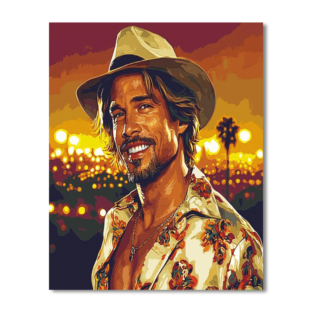 Brad Pitt: The Golden Star Of Cinematic Excellence Paint By Numbers