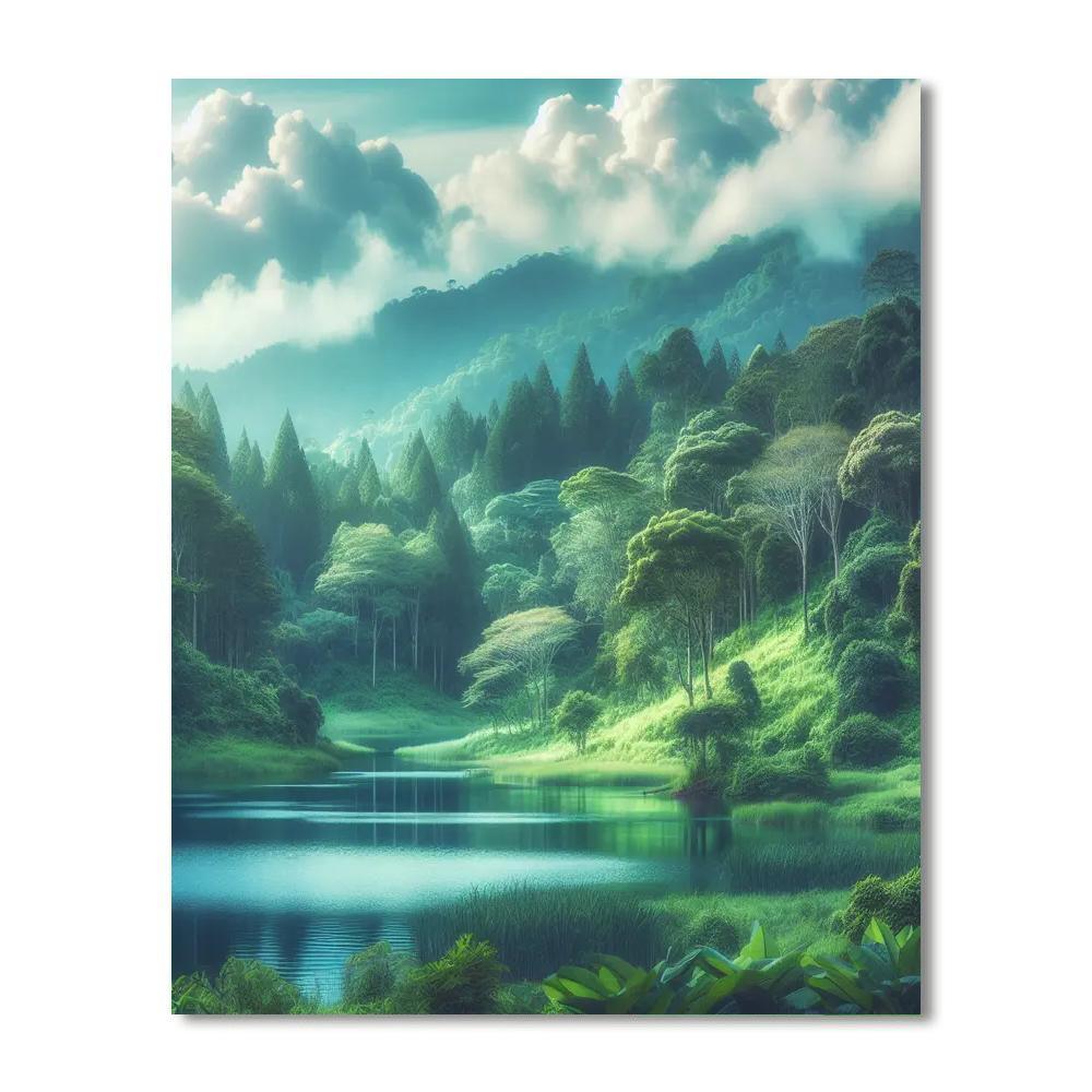 Charming Lakeside Retreat Paint By Numbers