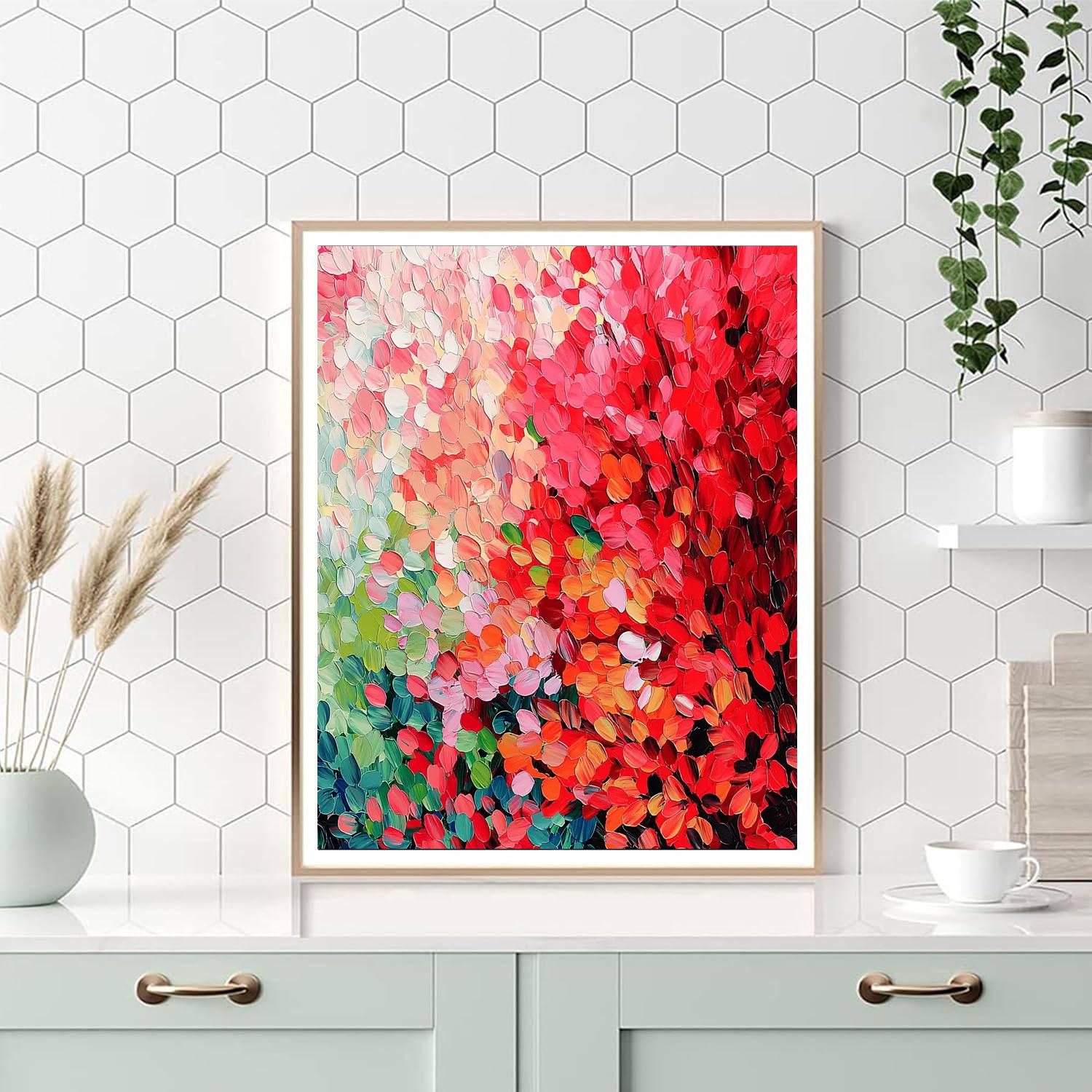 Georges Seurat Inspired Abstract Flora  Paint By Numbers Art