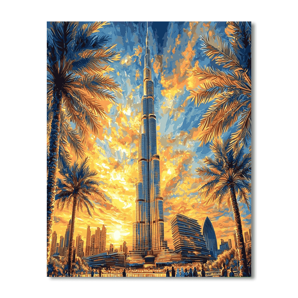 Burj Khalifa Numbered Painting Kits