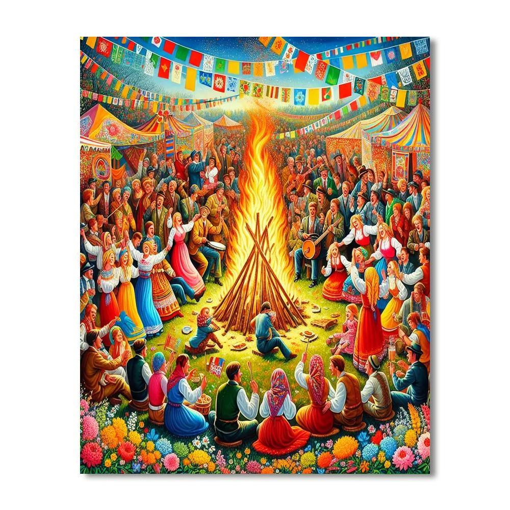 Valborgsmässoafton DIY Paint By Numbers