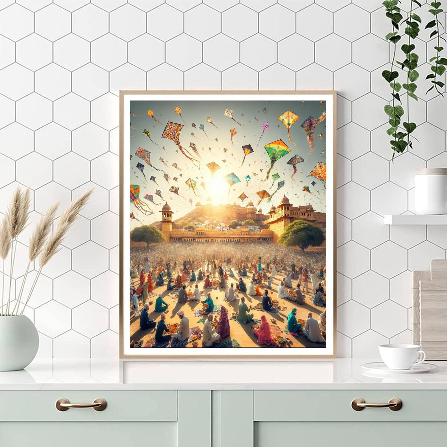 Kite Festival - Jaipur, India Painting By Numbers Kit