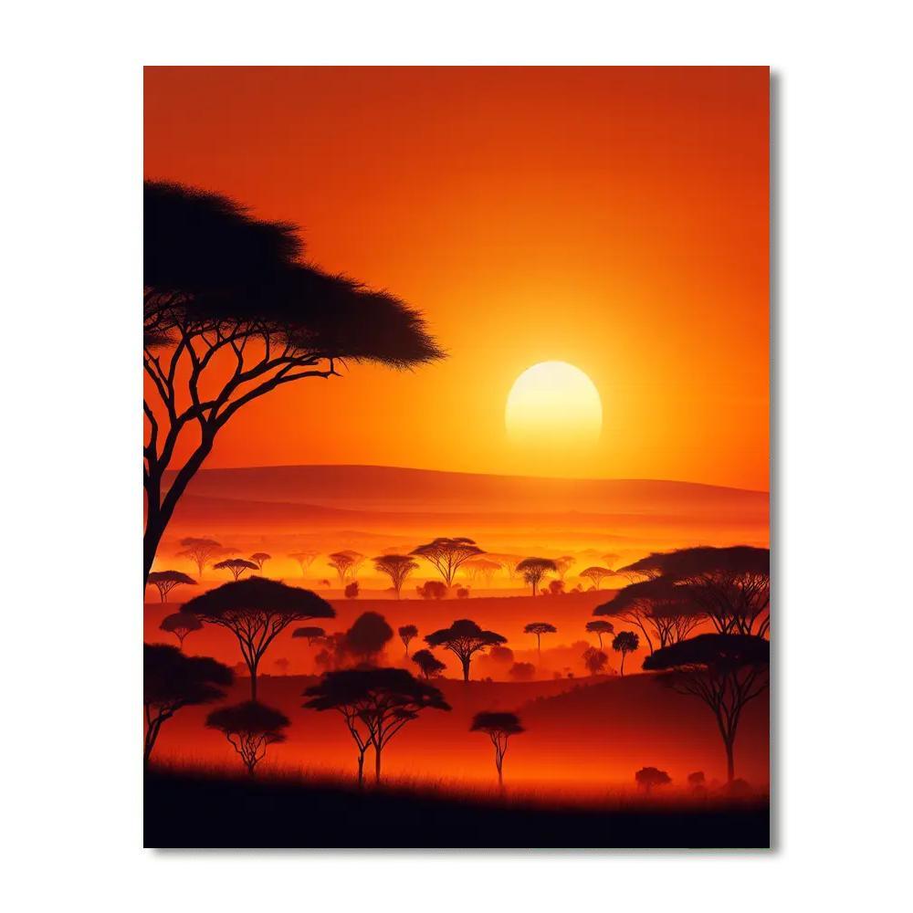 Sunrise Over Savannah Paint By Number
