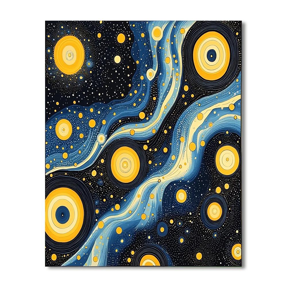 Yayoi Kusama Inspired Hypnotic Universe  DIY Paint By Numbers