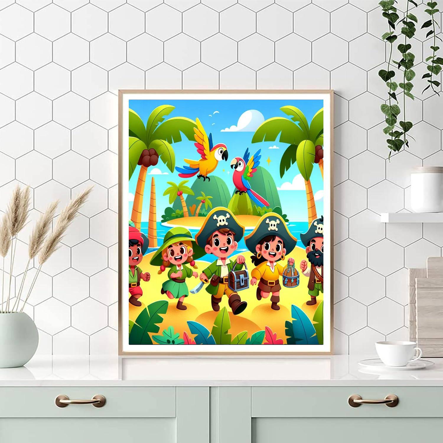 Magical Island Treasure Hunt Number Painting