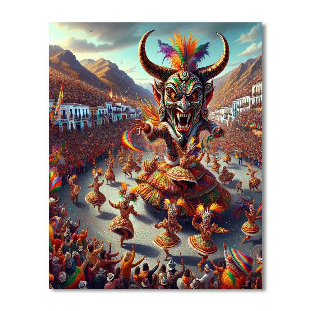 Carnival Of Oruro - Oruro Number Painting
