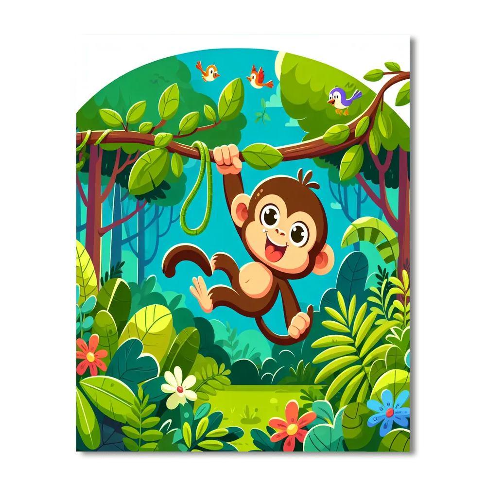 Happy Jungle Jamboree Painting Number Kit