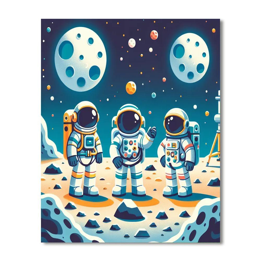 Astronaut Lunar Mission Numbered Painting Kits