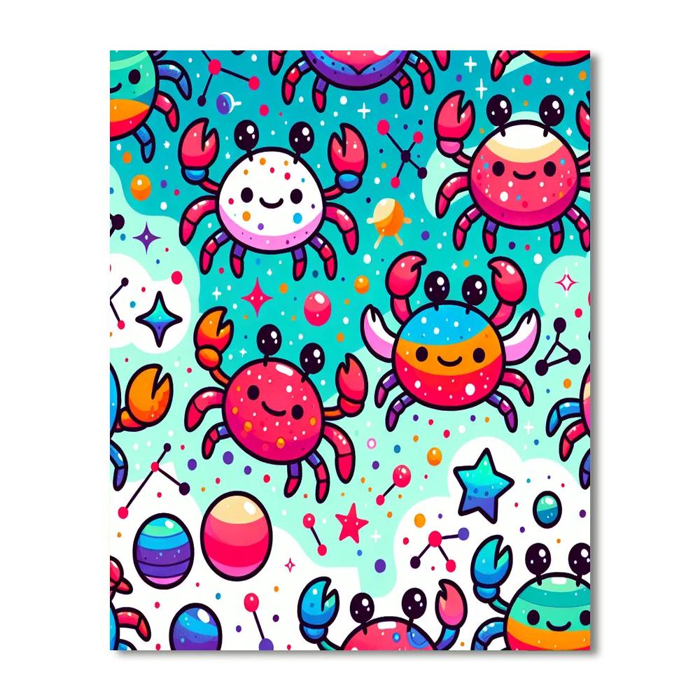 Cosmic Crab Constellation Numbered Painting Kits