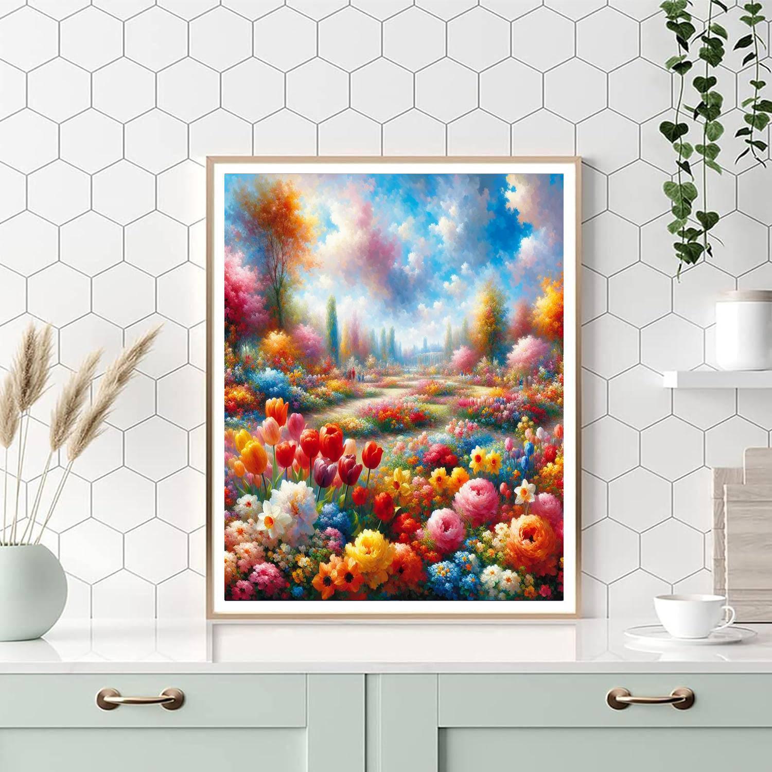 Charming Springtime Blossoms Painting Number Kit