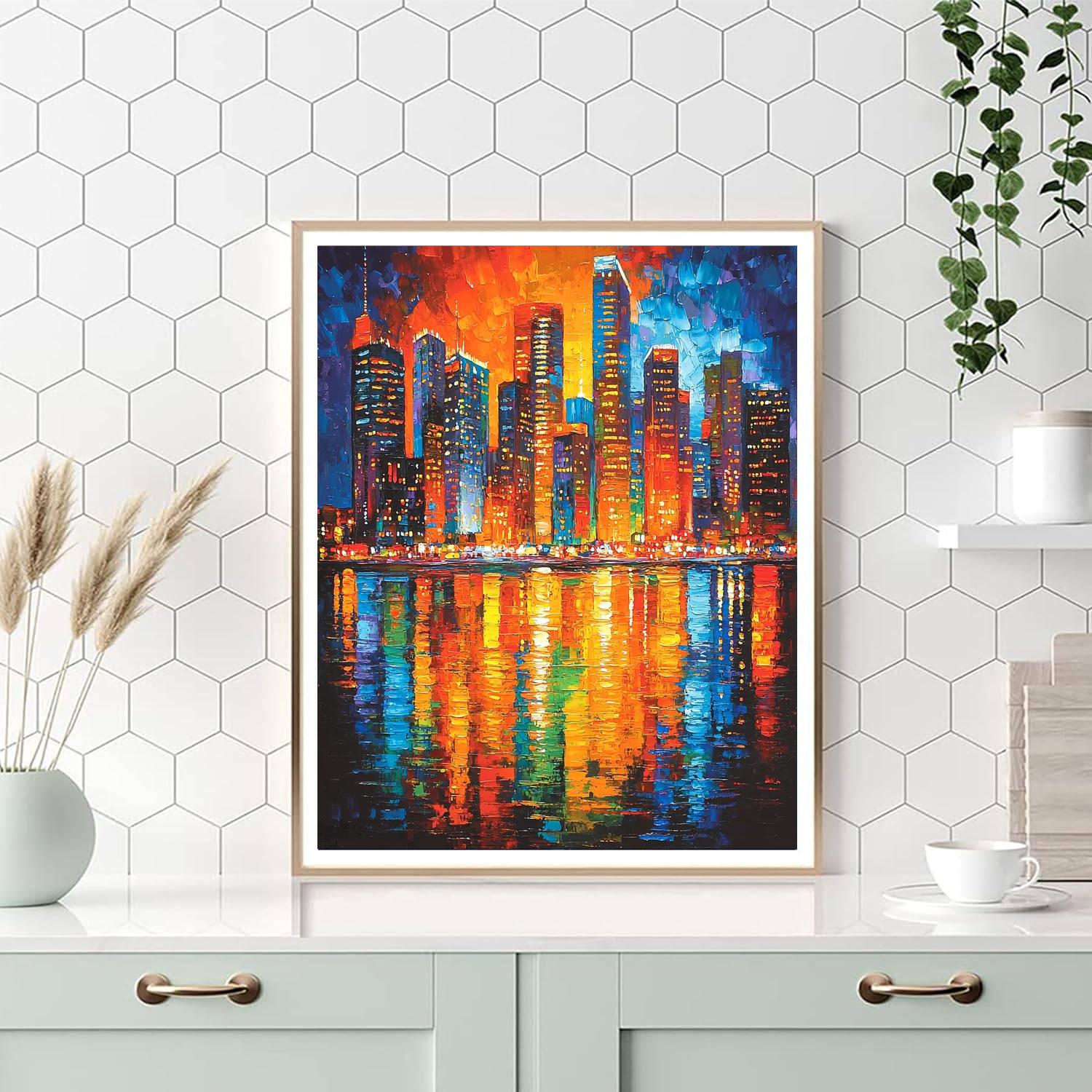 Claude Monet Inspired Colorful Reflections  Paint By Number