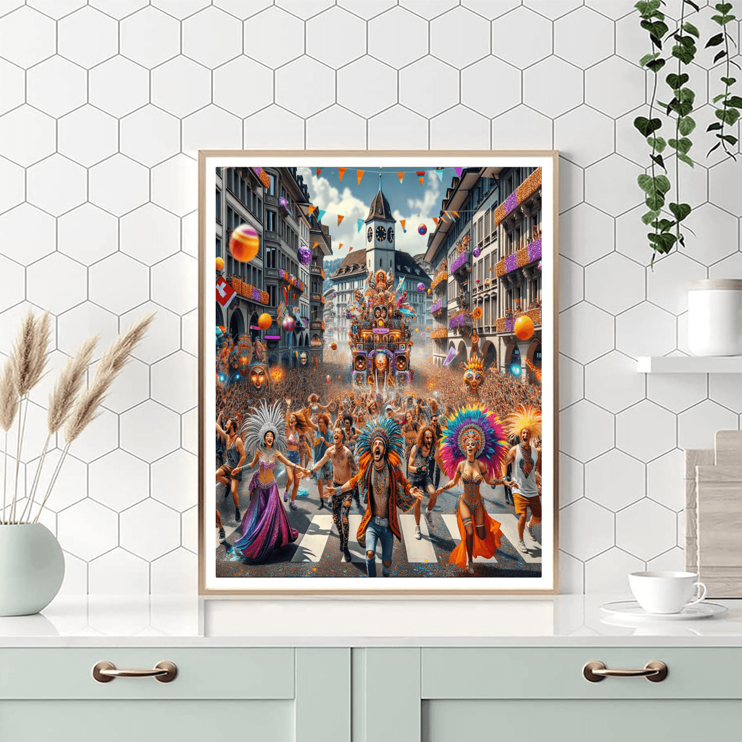 Zürich Street Parade - Switzerland - DIY Painting By Numbers Kit - Artistry Rack