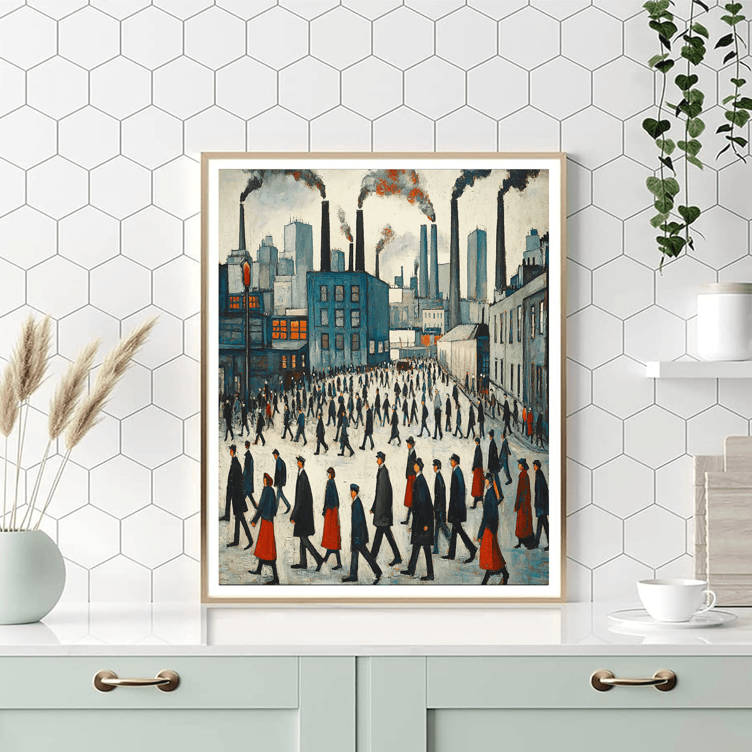 L.S. Lowry Inspired Industrial Revolution Echo  Painting By Numbers Kit