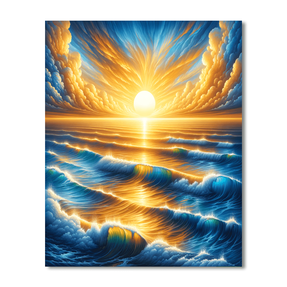 Majestic Ocean Sunrise Paint By Number