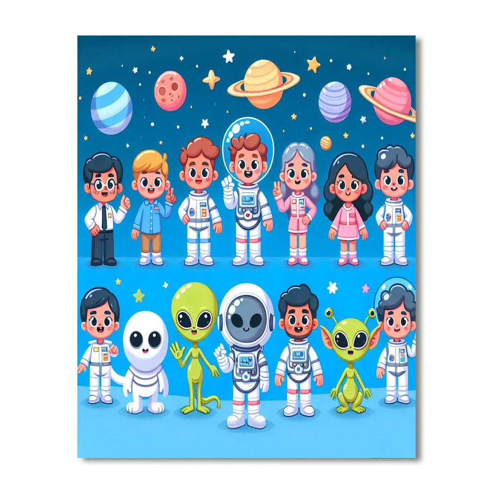 Space Adventure Heroes Paint By Number