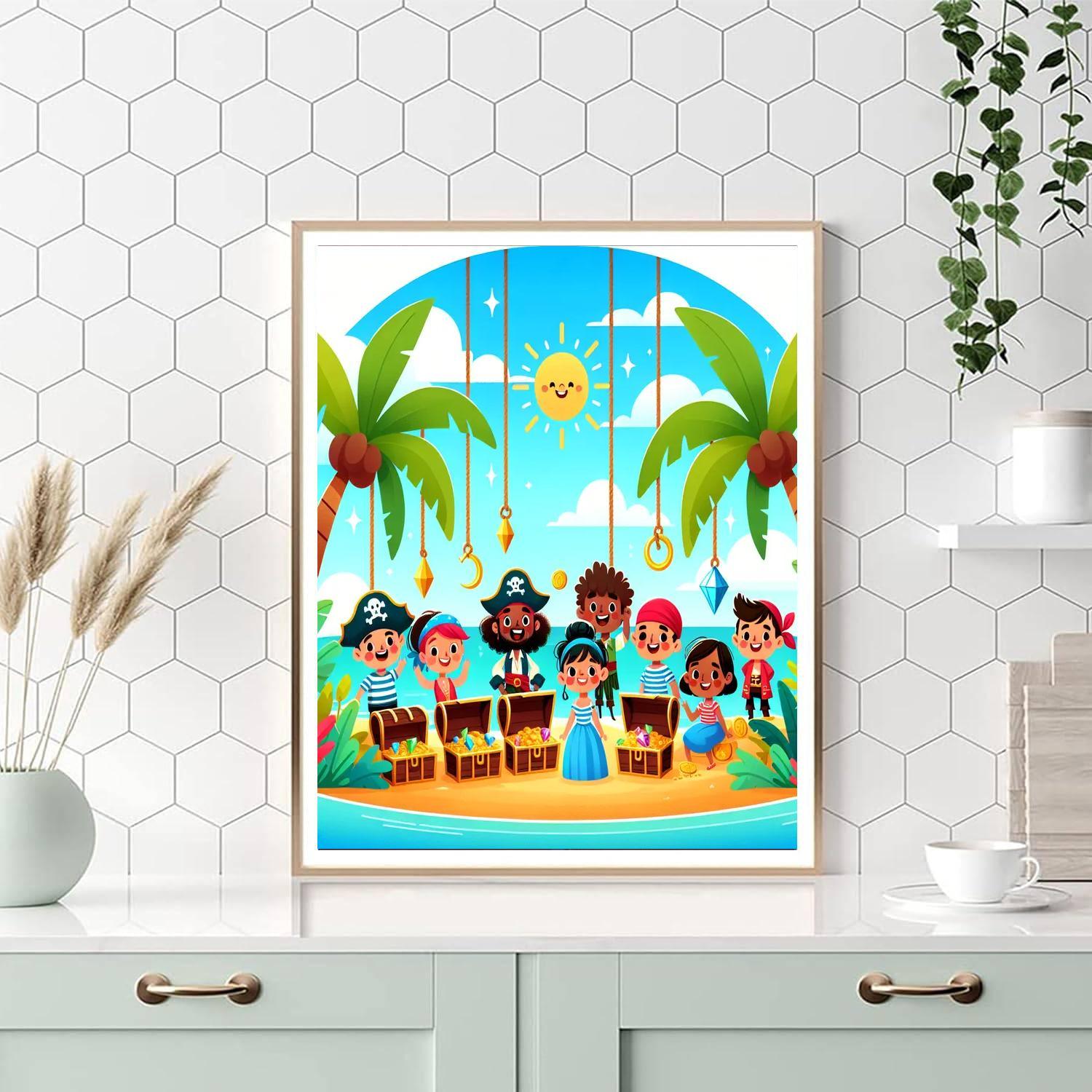 Exciting Treasure Island Numbered Painting Kits