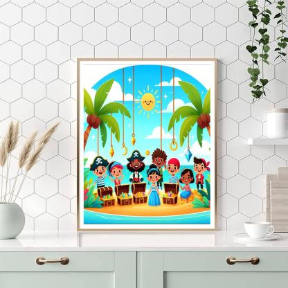 Exciting Treasure Island Numbered Painting Kits