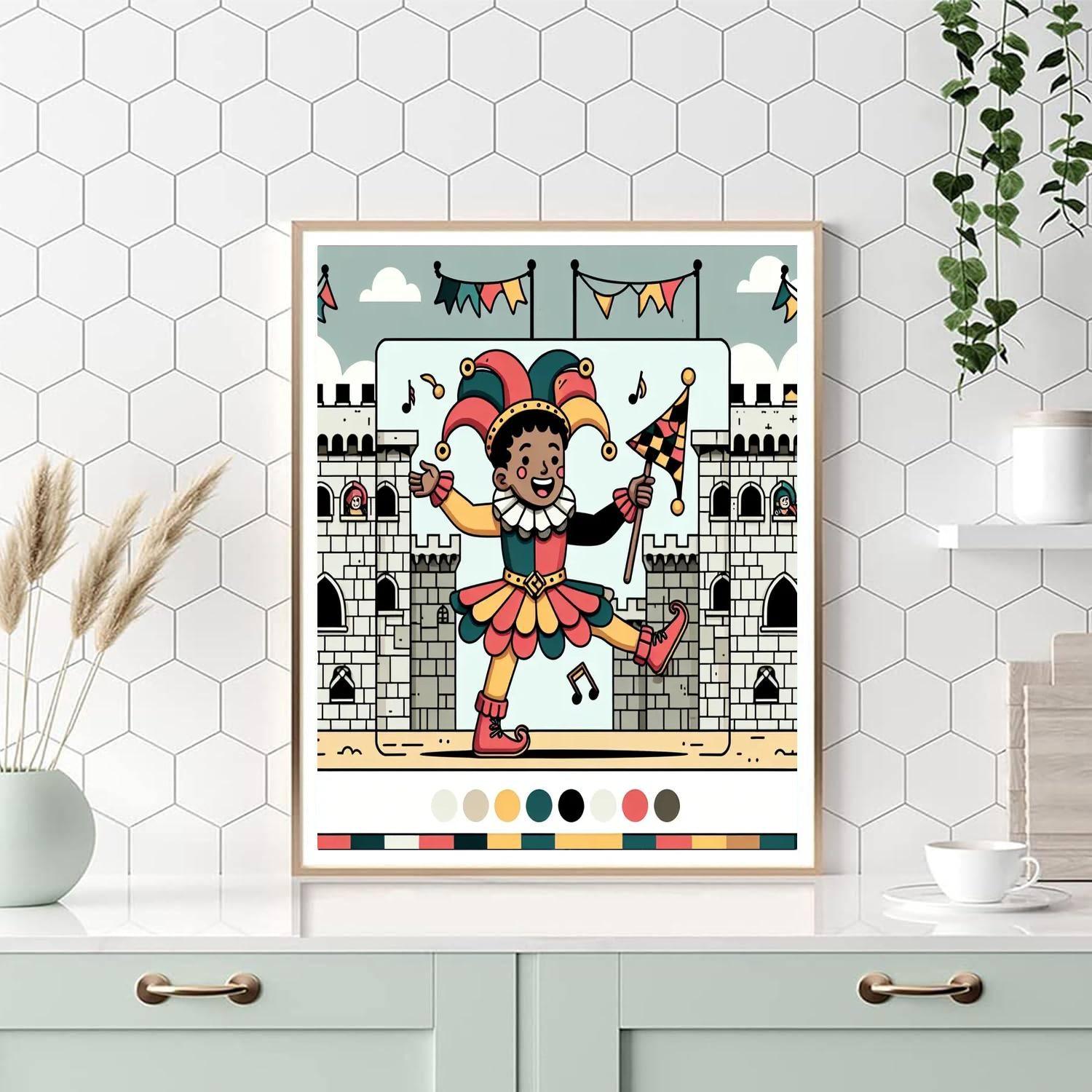 Joyful Jester's Medieval Merriment Paint By Numbers