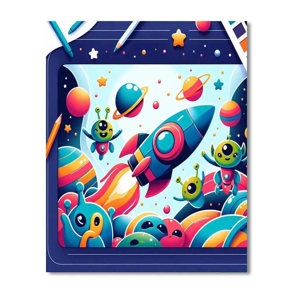 Journey Through Outer Space Paint By Number