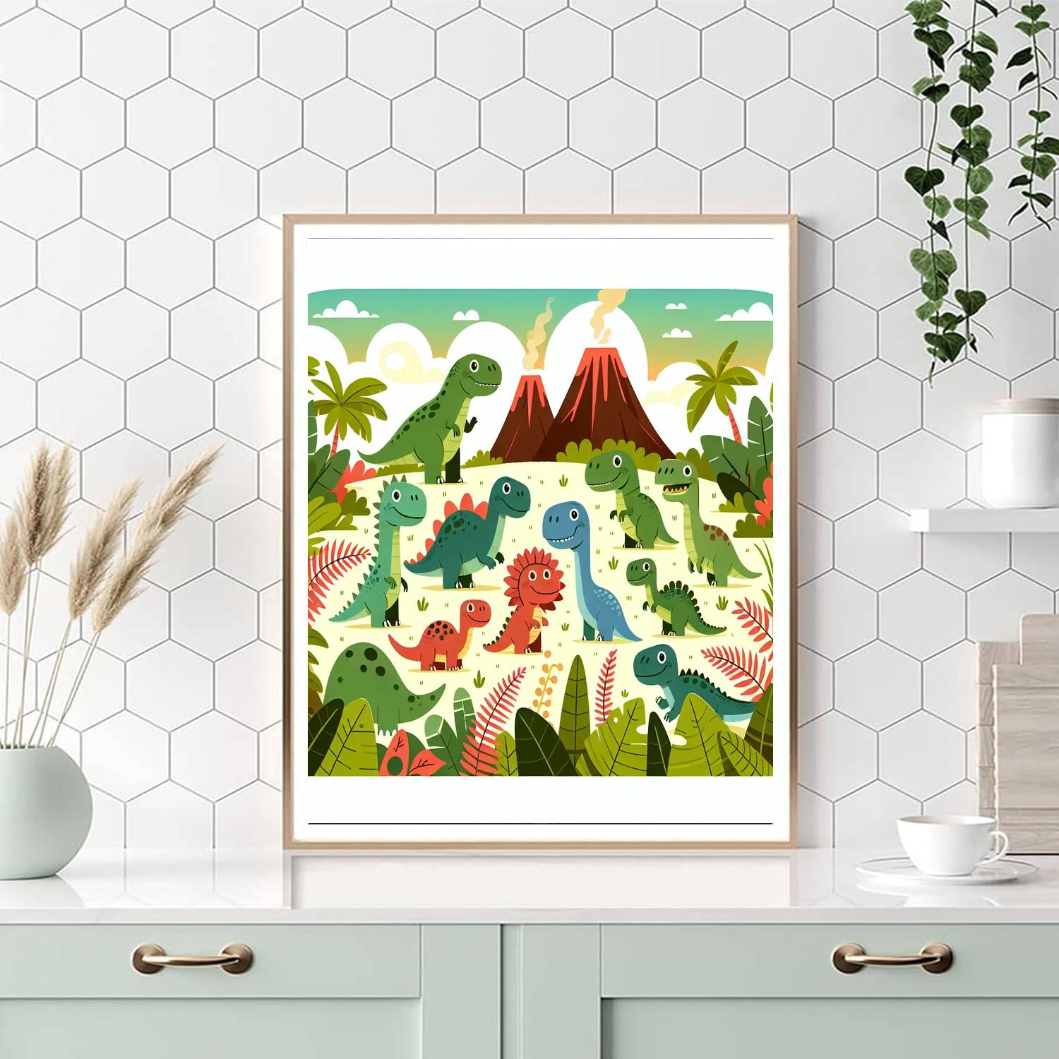 Delightful Dino Discovery Paint By Numbers Art