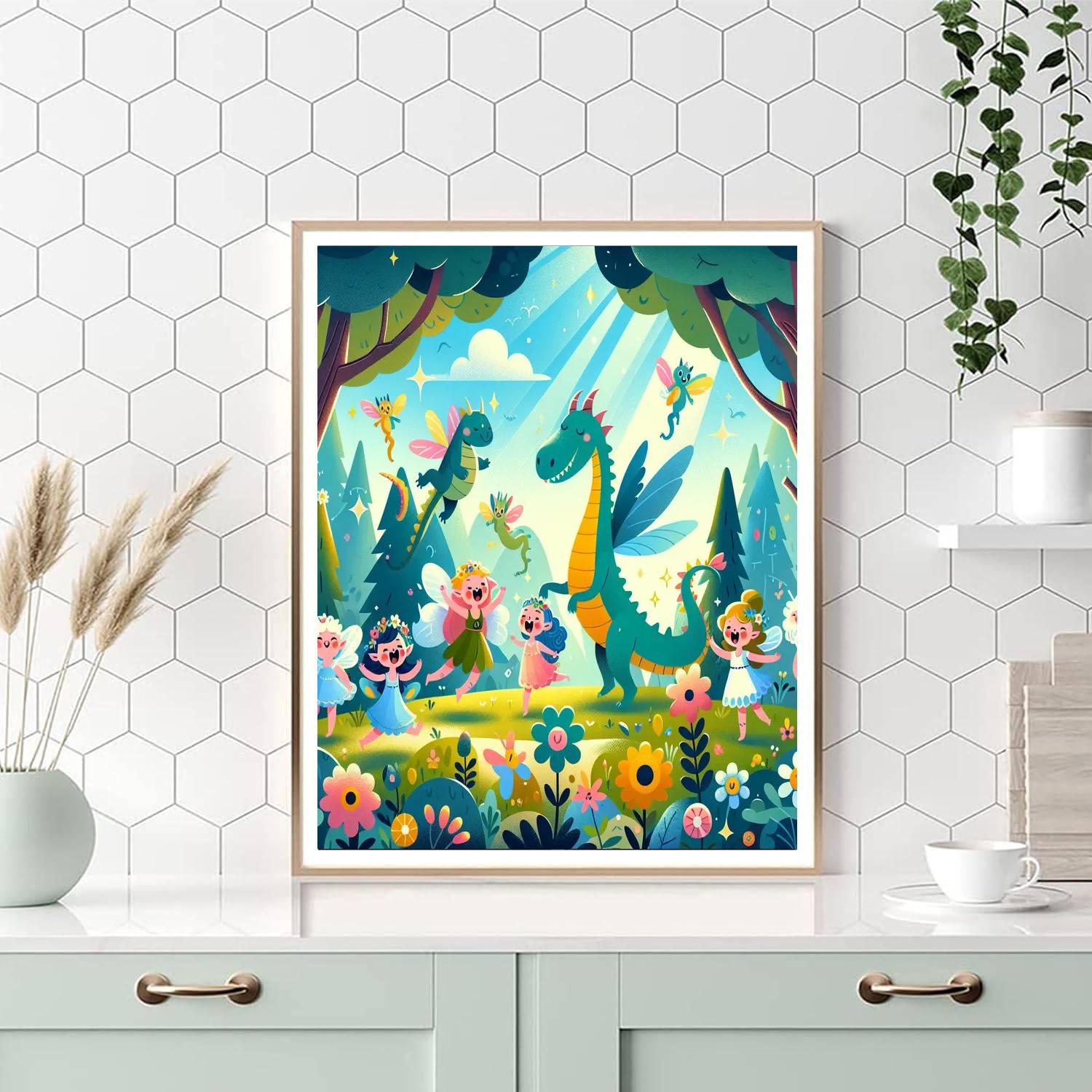 Frolicking Fairy Tale Creatures Painting By Numbers Kit