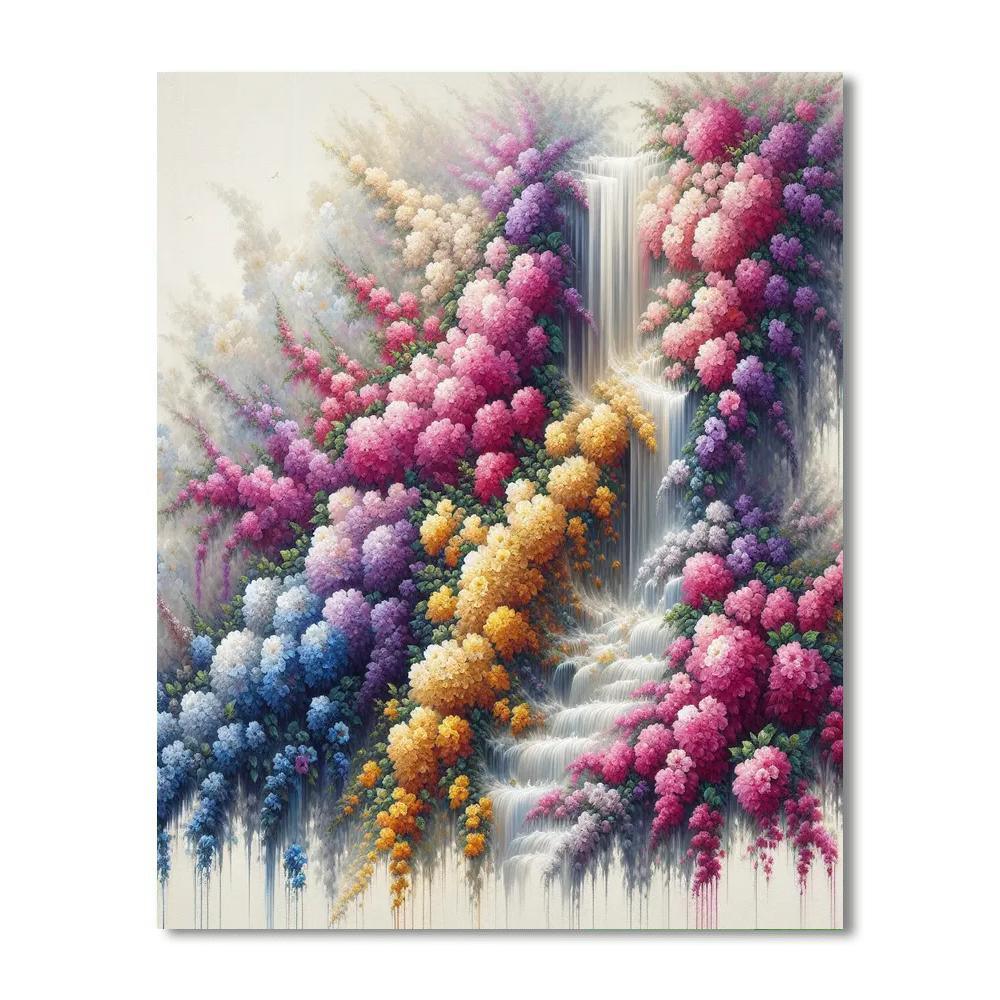 Elegant Floral Cascade Paint By Numbers Kits