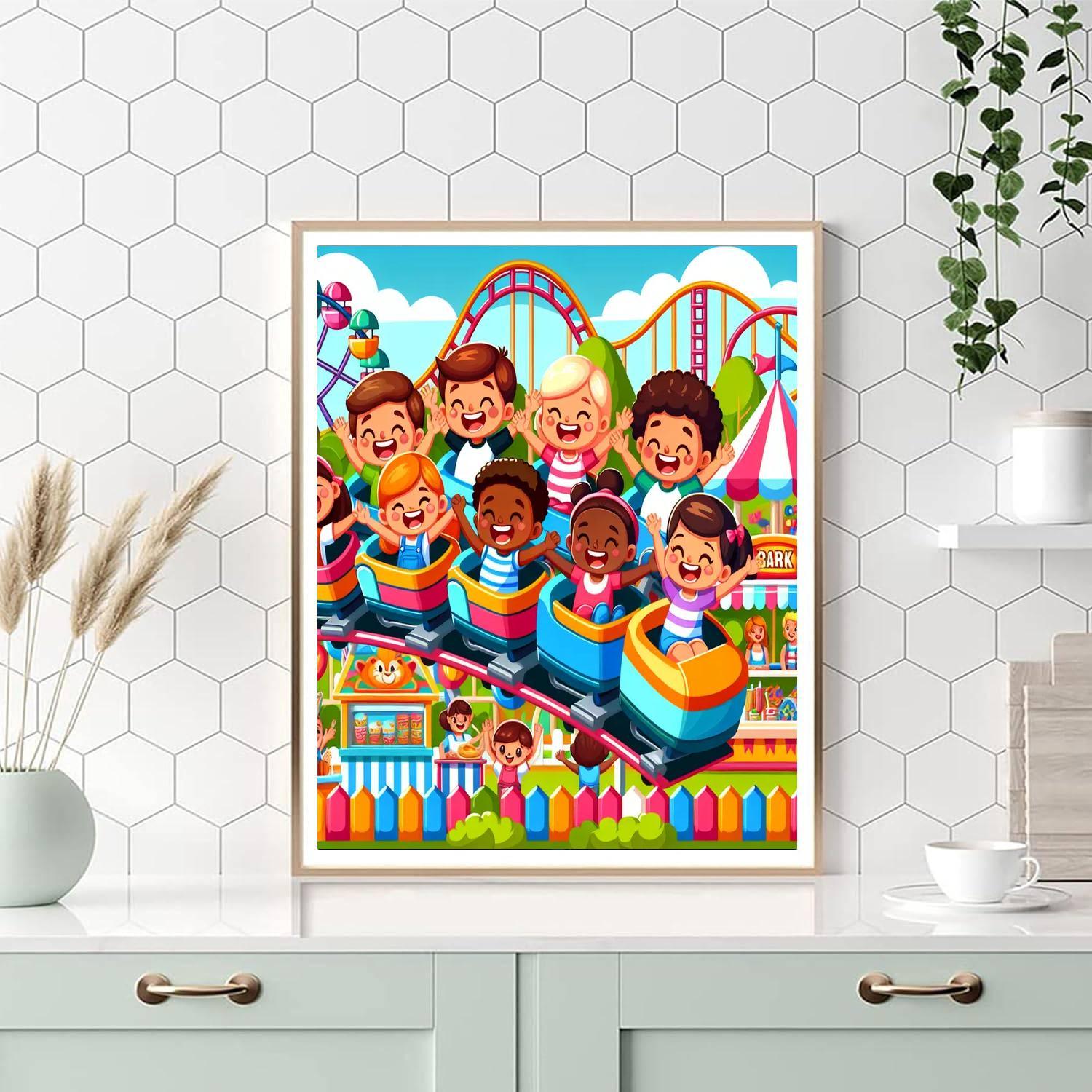 Adventure At The Amusement Park Paint By Numbers