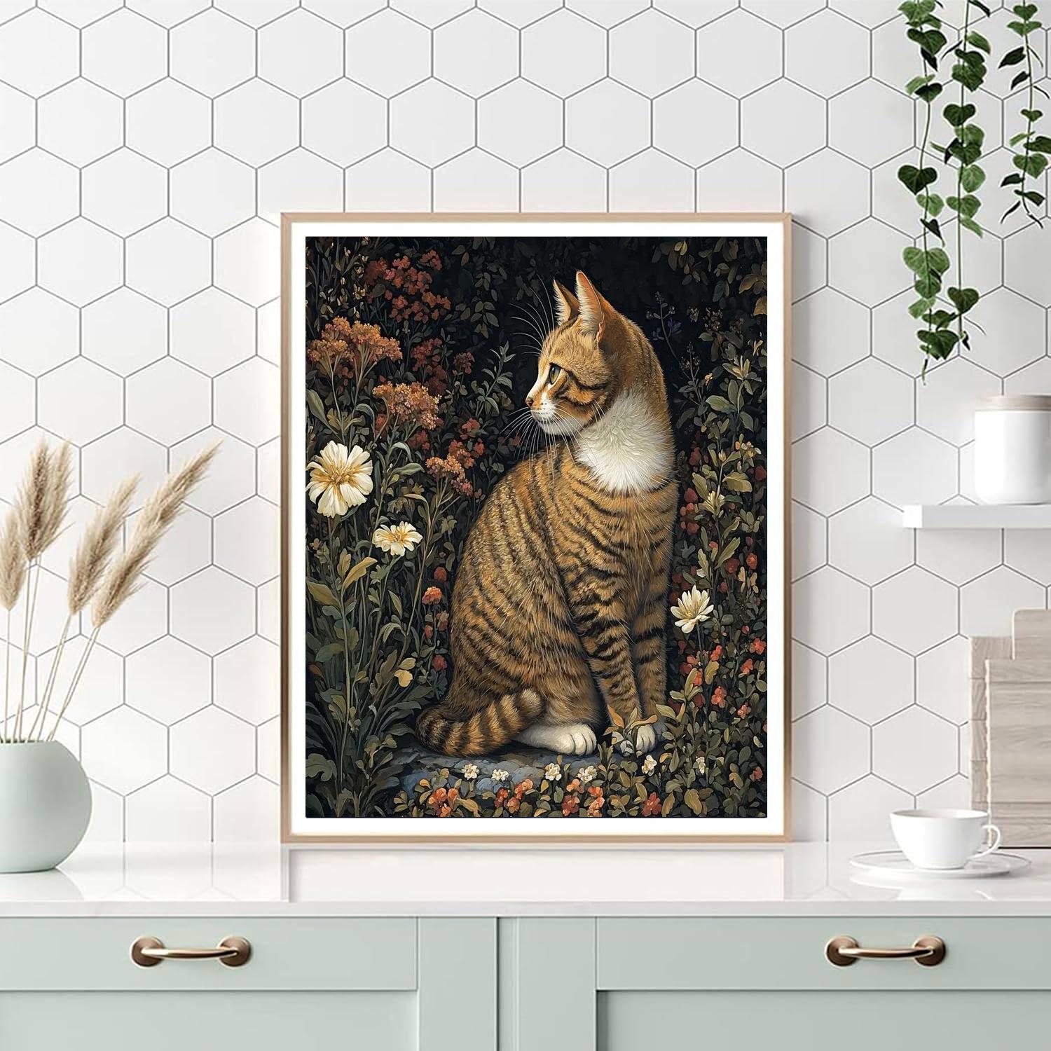 John William Waterhouse Inspired Feline Enigma  Paint By Color