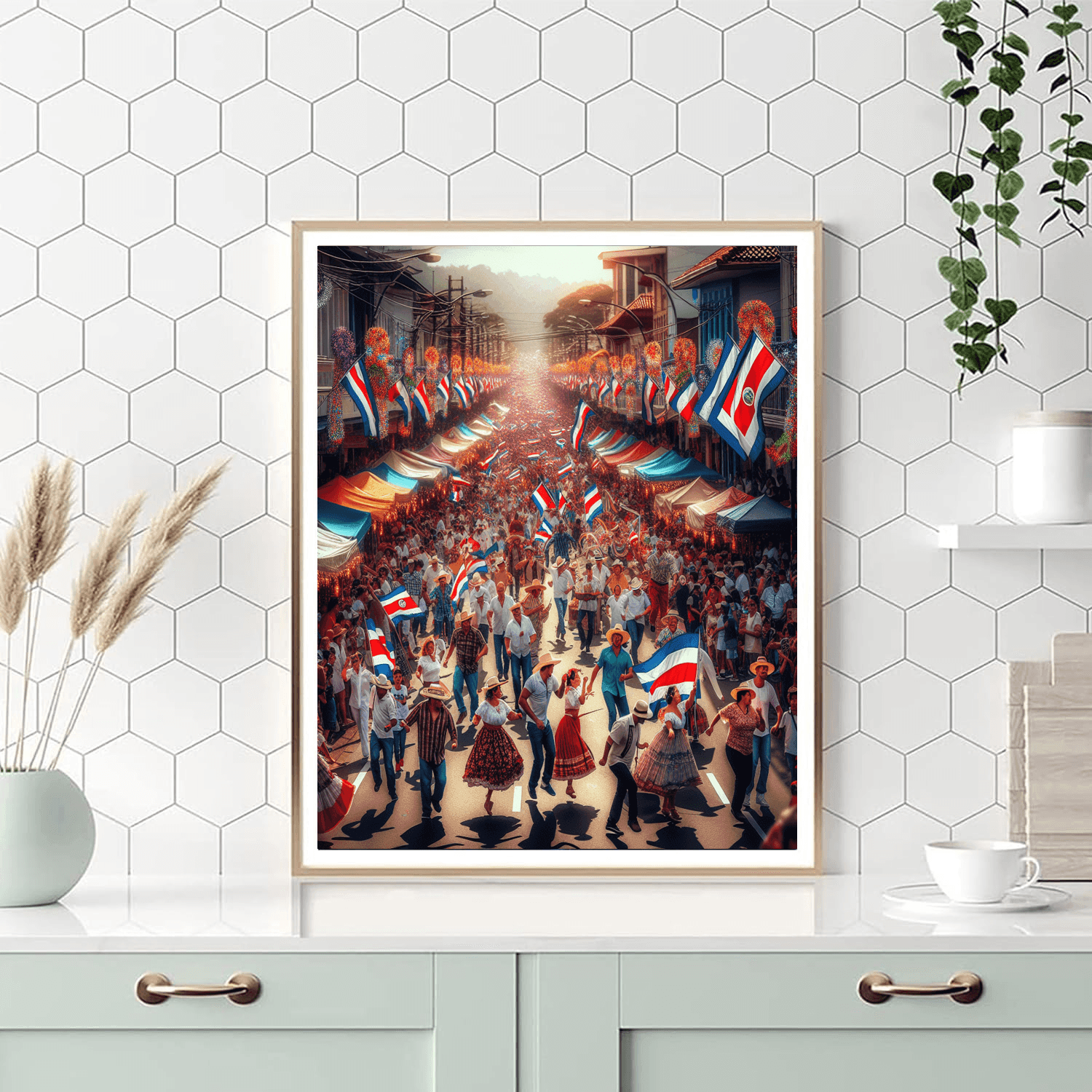 Día De La Independencia - Costa Rica DIY Paint By Numbers