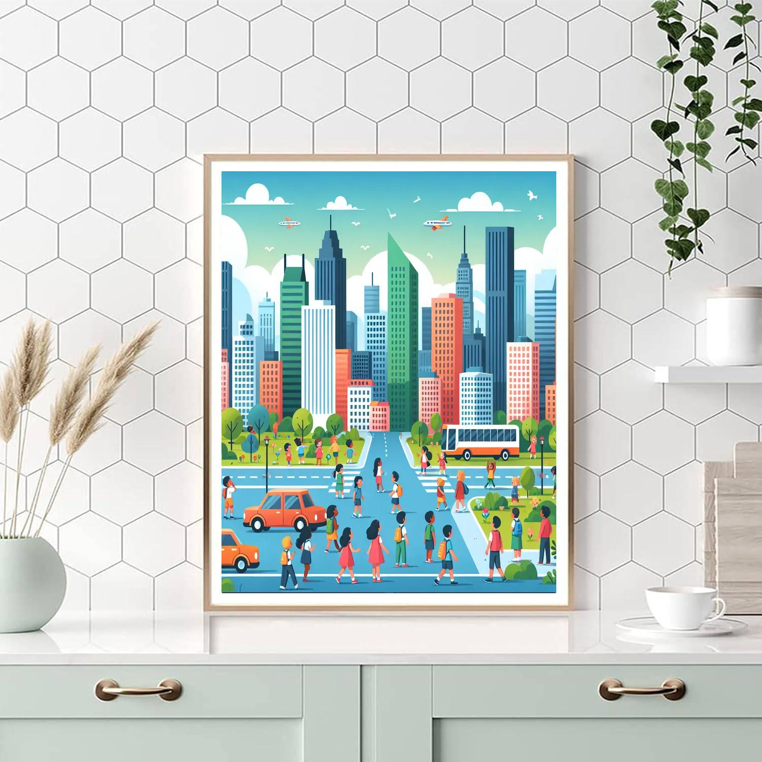 City Adventure Quest Painting Number Kit
