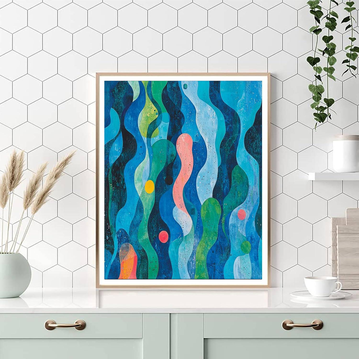 Paul Klee Inspired Colors Of The Ocean  DIY Paint By Numbers