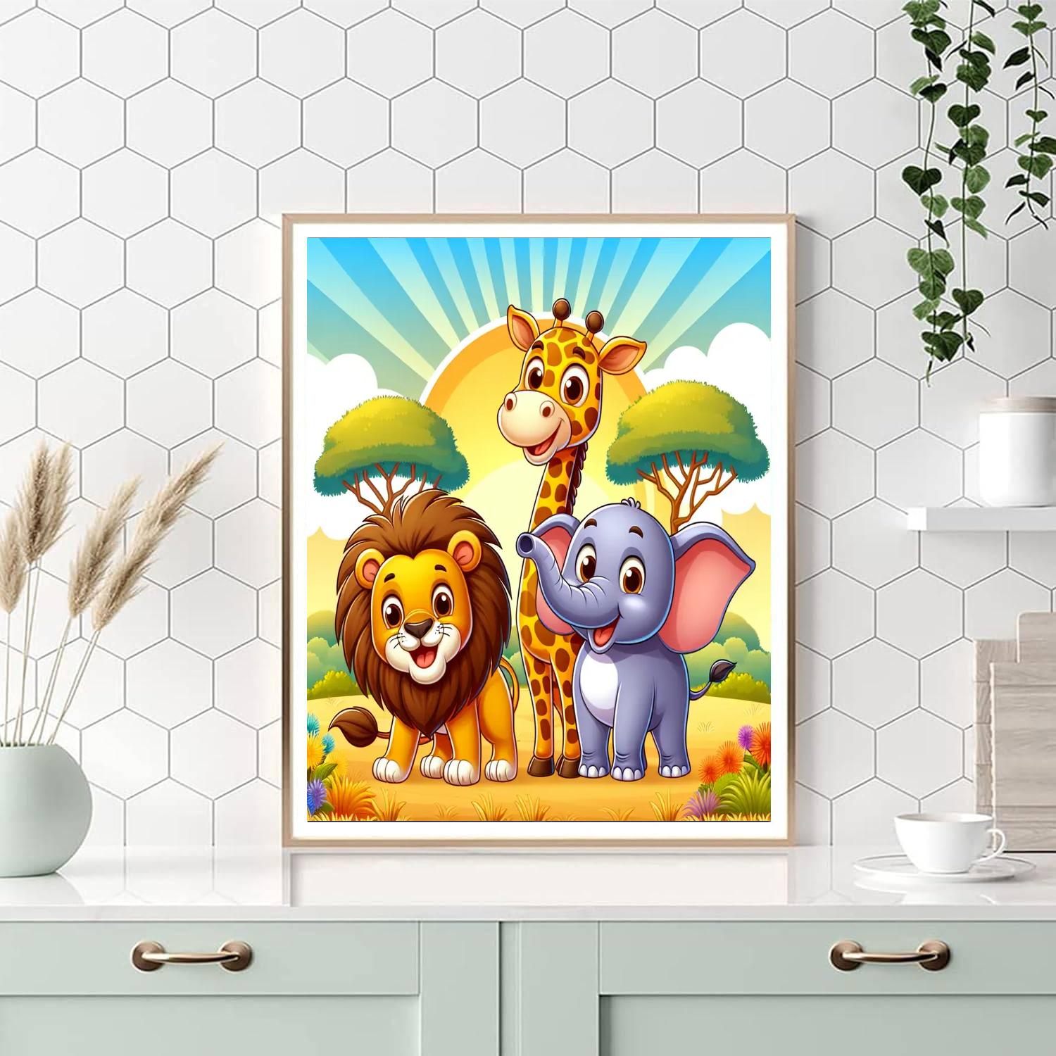 Safari Adventure Friends Paint By Numbers
