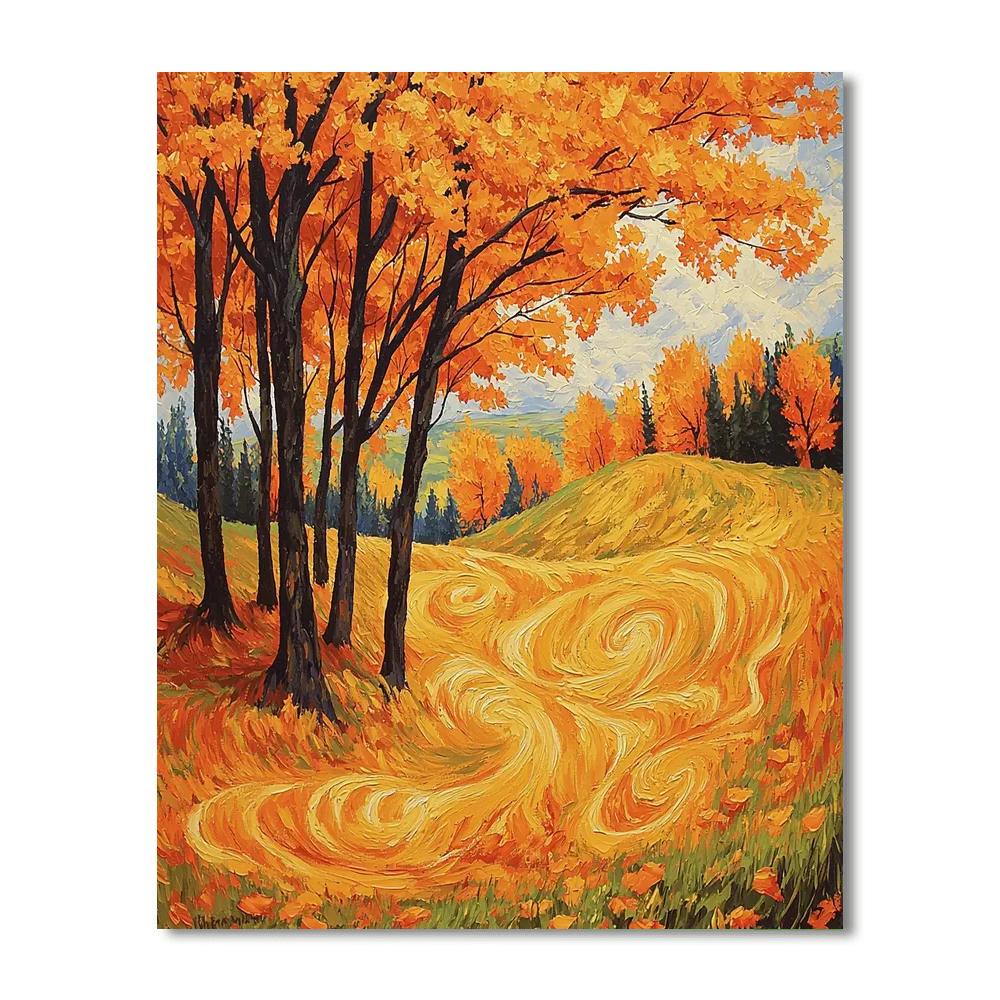 Vincent Van Gogh Inspired Autumnal Glow  Paint By Number