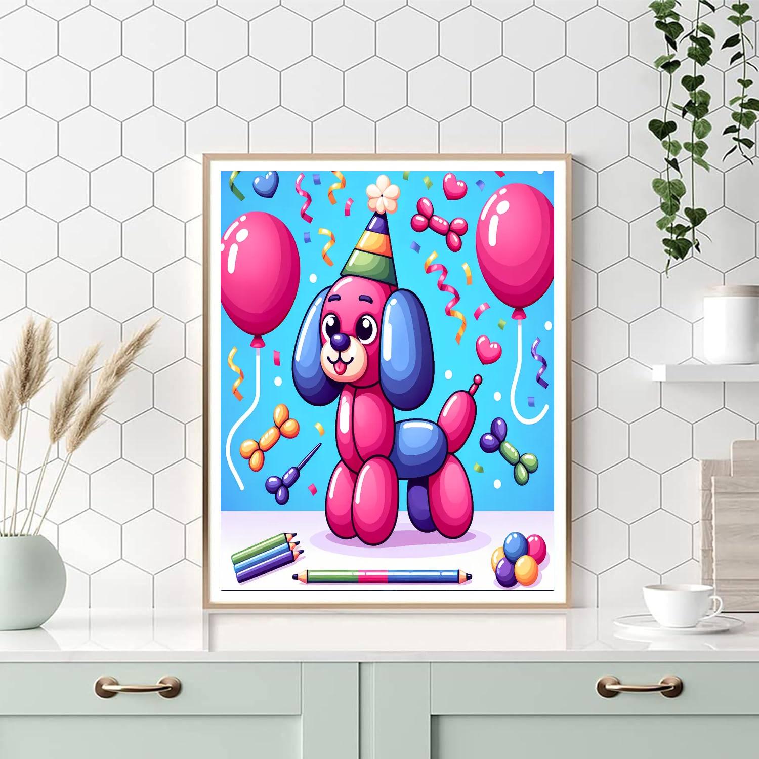 Adventurous Balloon Animal Paint By Numbers Art