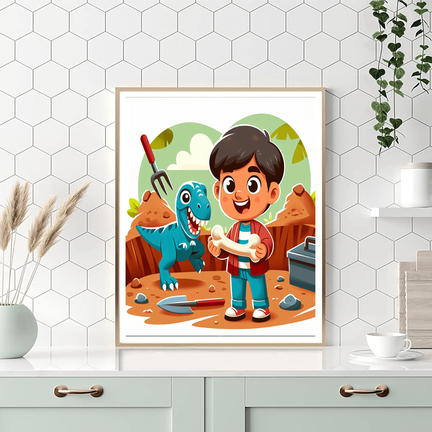 Dinosaur Fossil Adventure Paint By Numbers Art