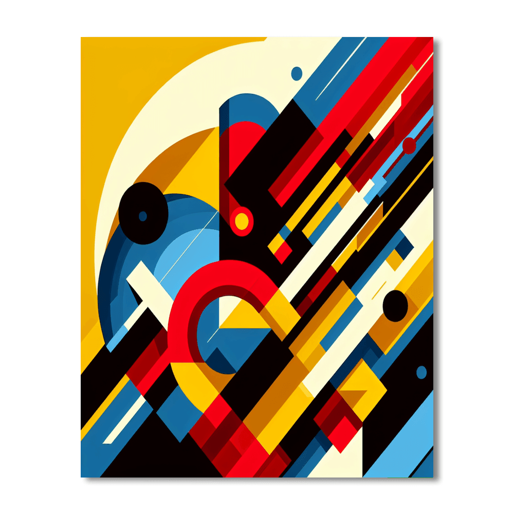 Bold Geometric Abstraction Number Painting