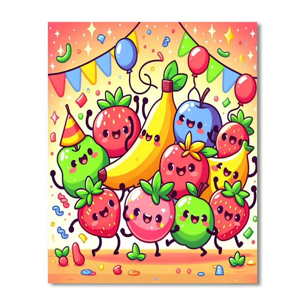 Vibrant Fruit Fiesta Numbered Painting Kits