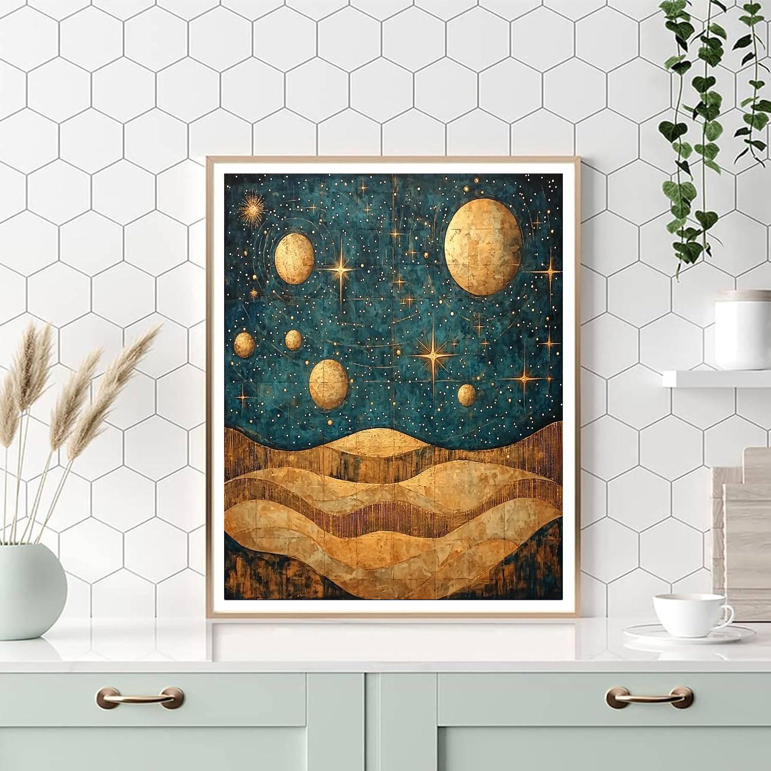 Leonardo Da Vinci Inspired Planetary Illumination  Paint By Number