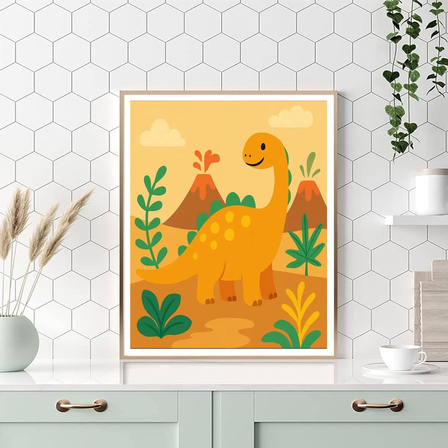 Ancient Dinosaur Kingdom DIY Paint By Numbers